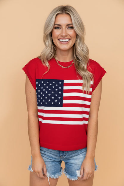 Velnora - T-Shirt com a Bandeira dos EUA